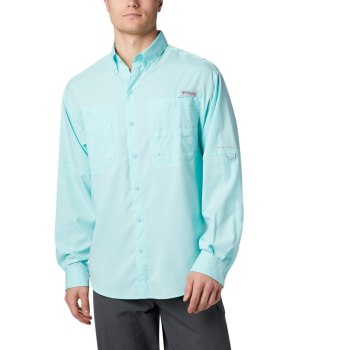 Columbia PFG Tamiami II Long Sleeve Big, Camisa Azules Claro Para Hombre | 763482-RFX